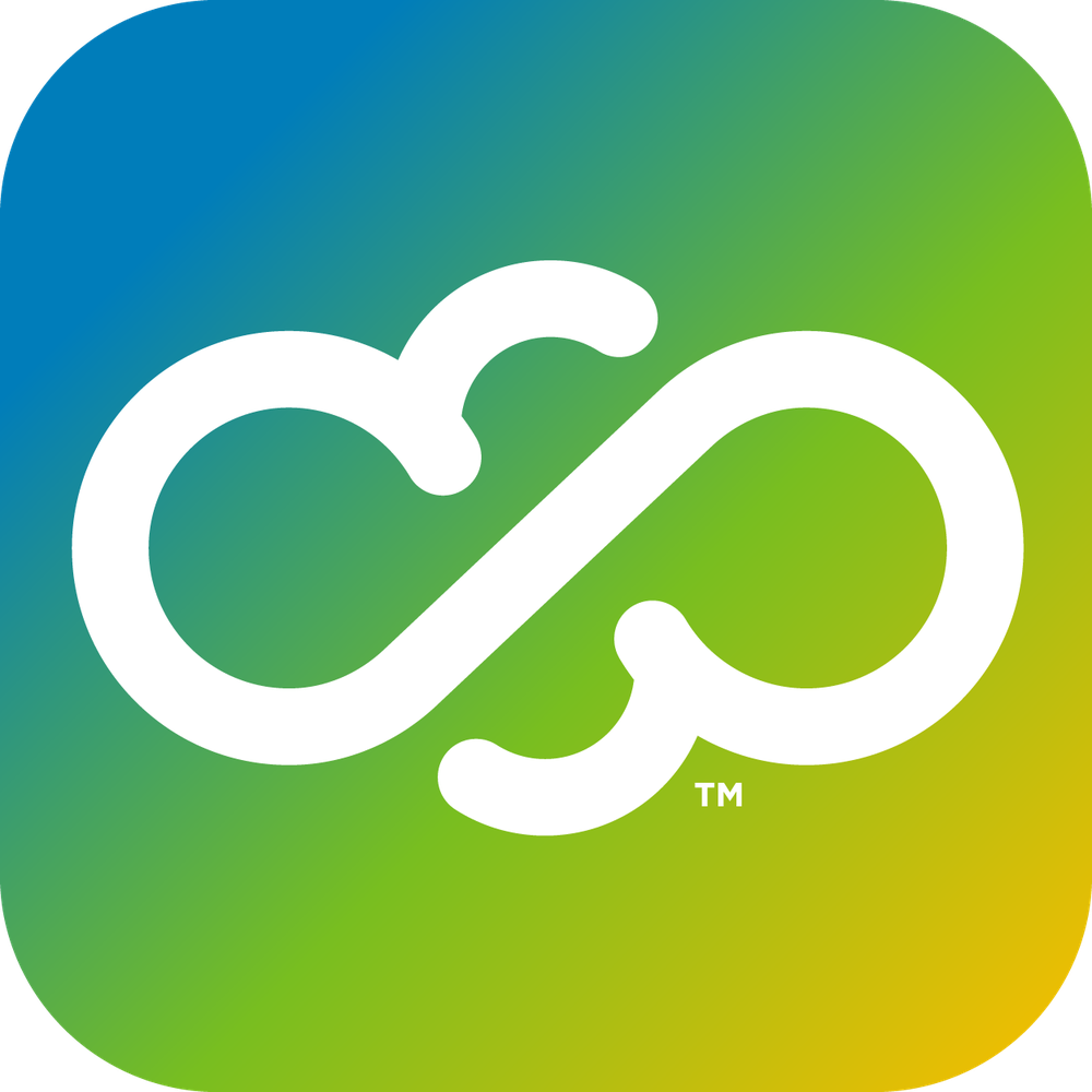 The blue, green, and yellow logo for the eBook app called CloudLibrary.