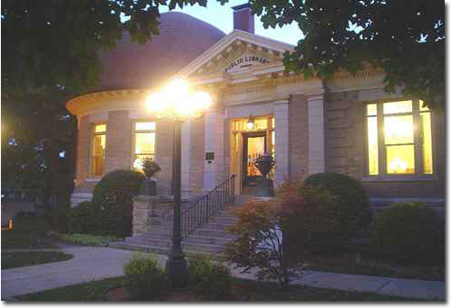 Greenville Public Library at Night