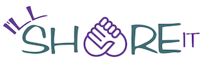 The purple and blue with holding hands logo for the SHARE library system.
